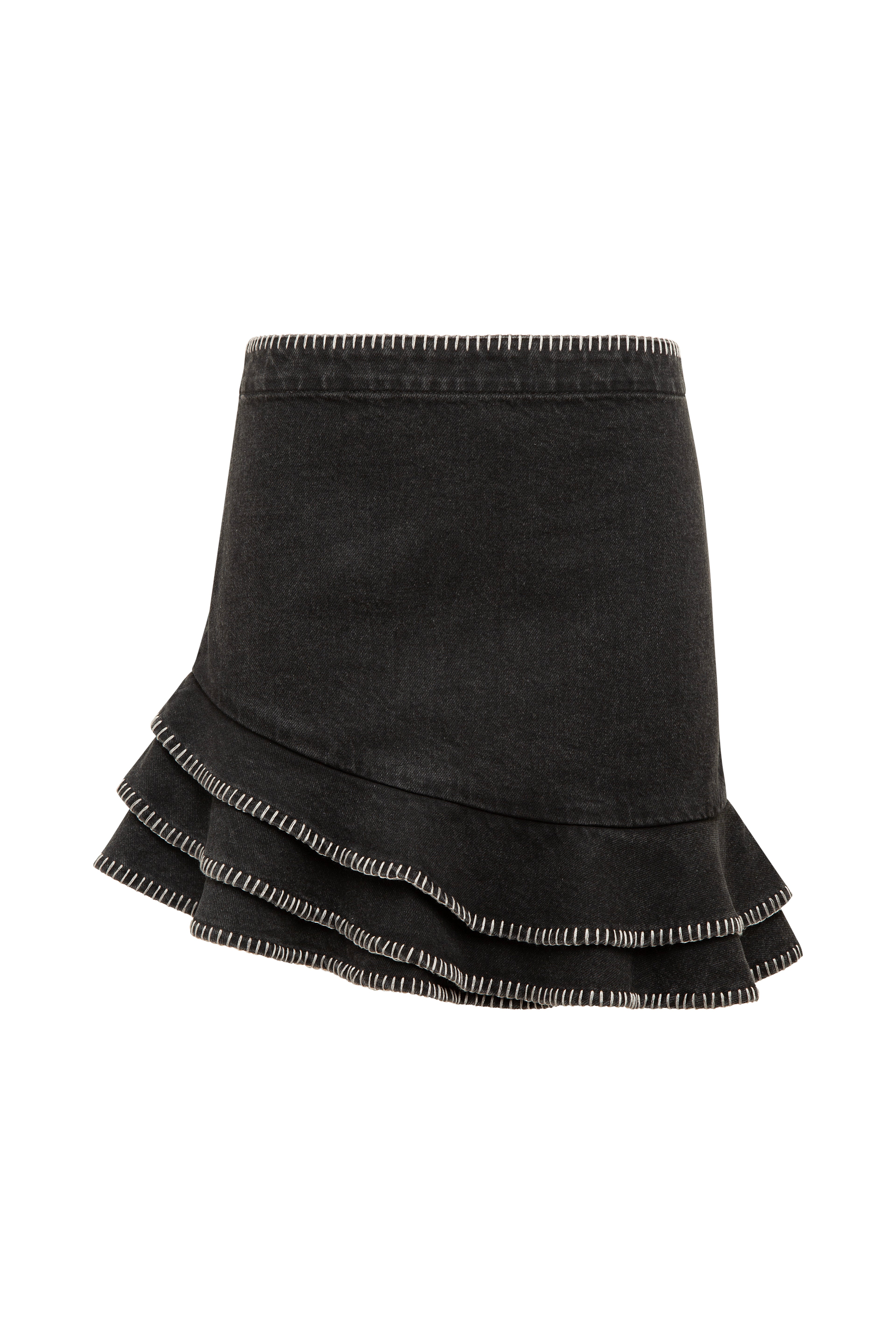 Azure Mini Black Skirt