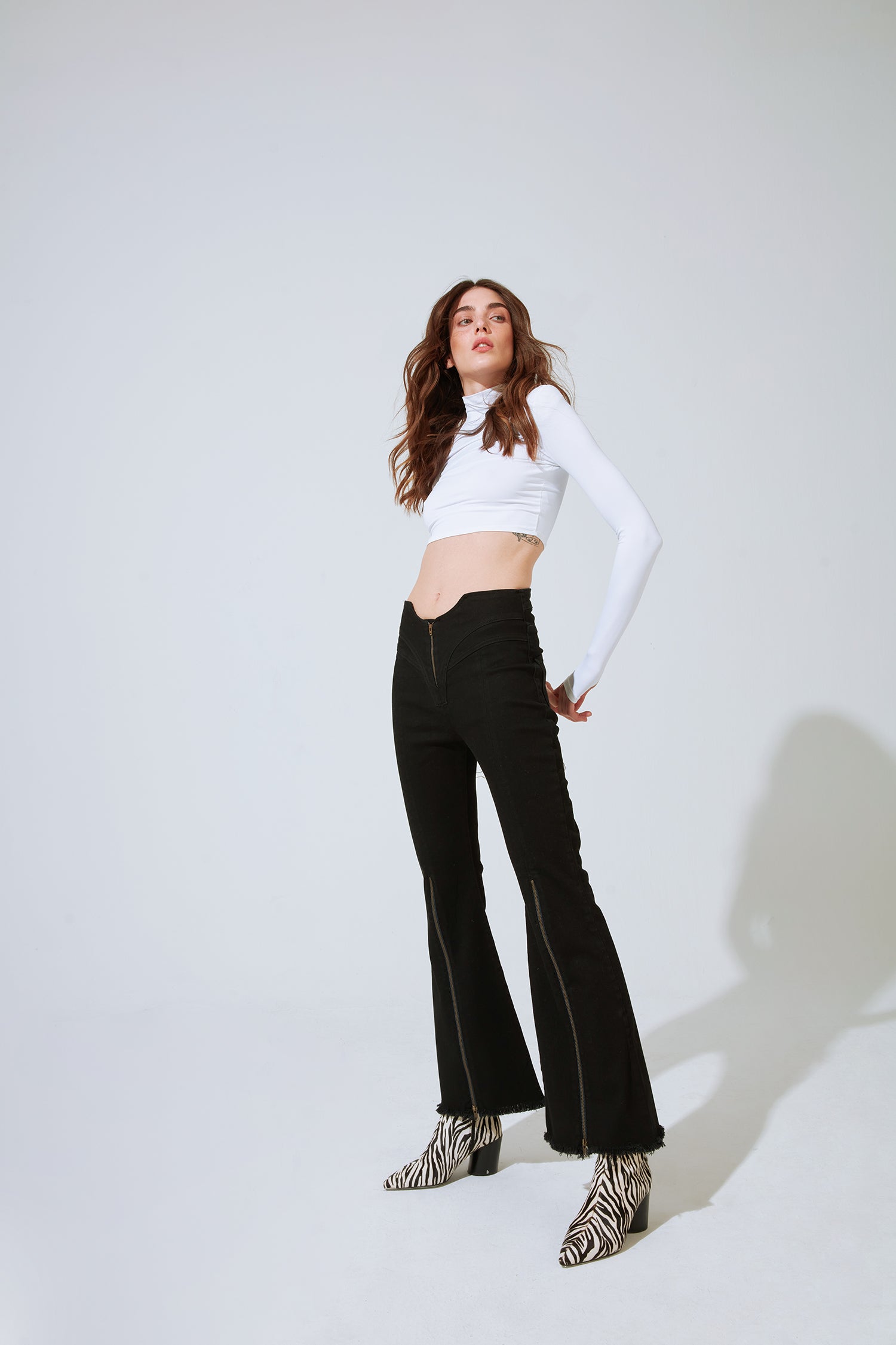 La coisetta Black Denim Pants