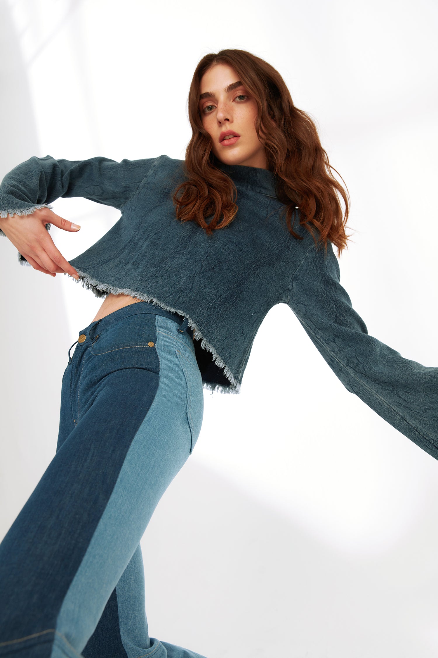 SORRENTO DENIM FLARE TOP