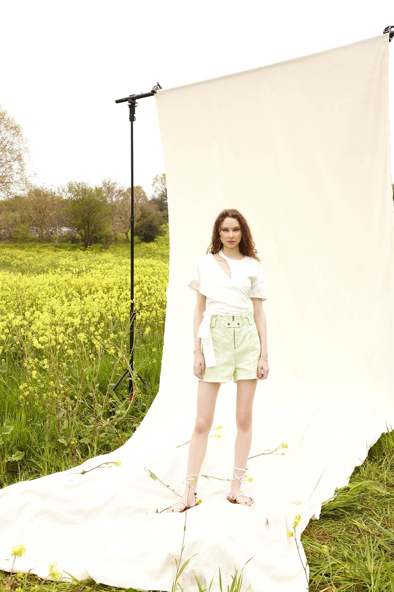 LA COISETTA GREEN SHORTS