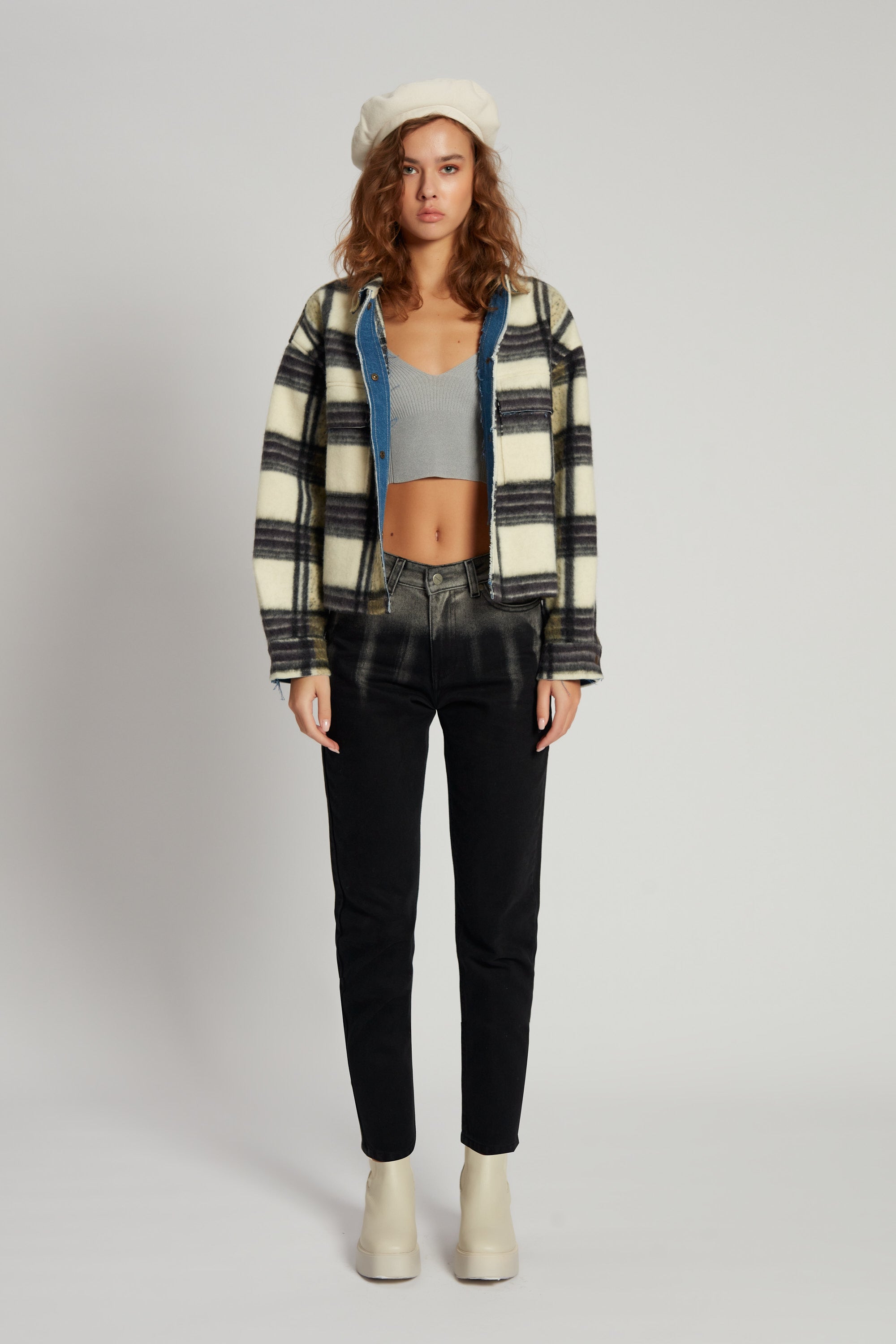 Ravello Black&White Denim Pants