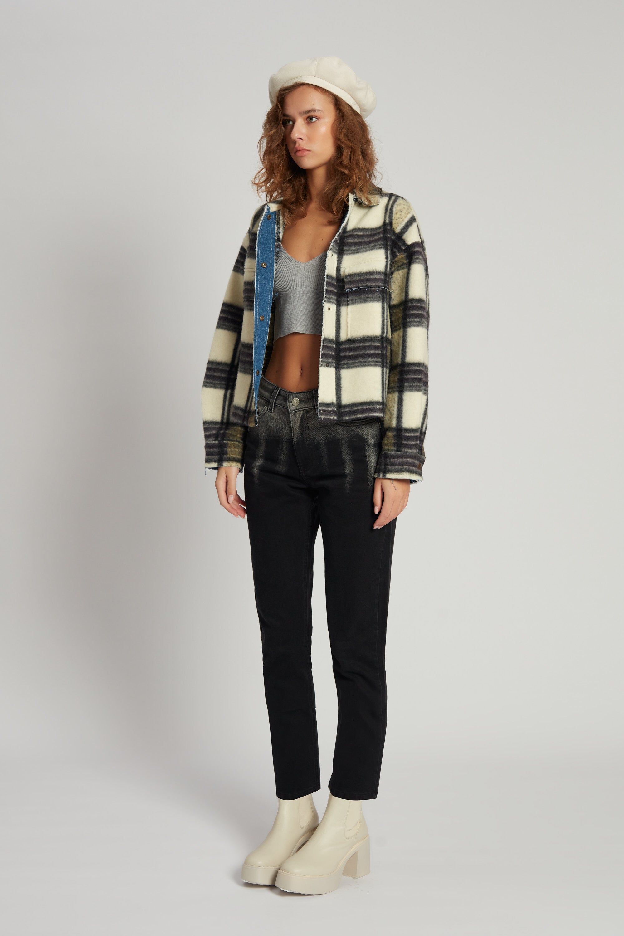 Ravello Black&White Denim Pants