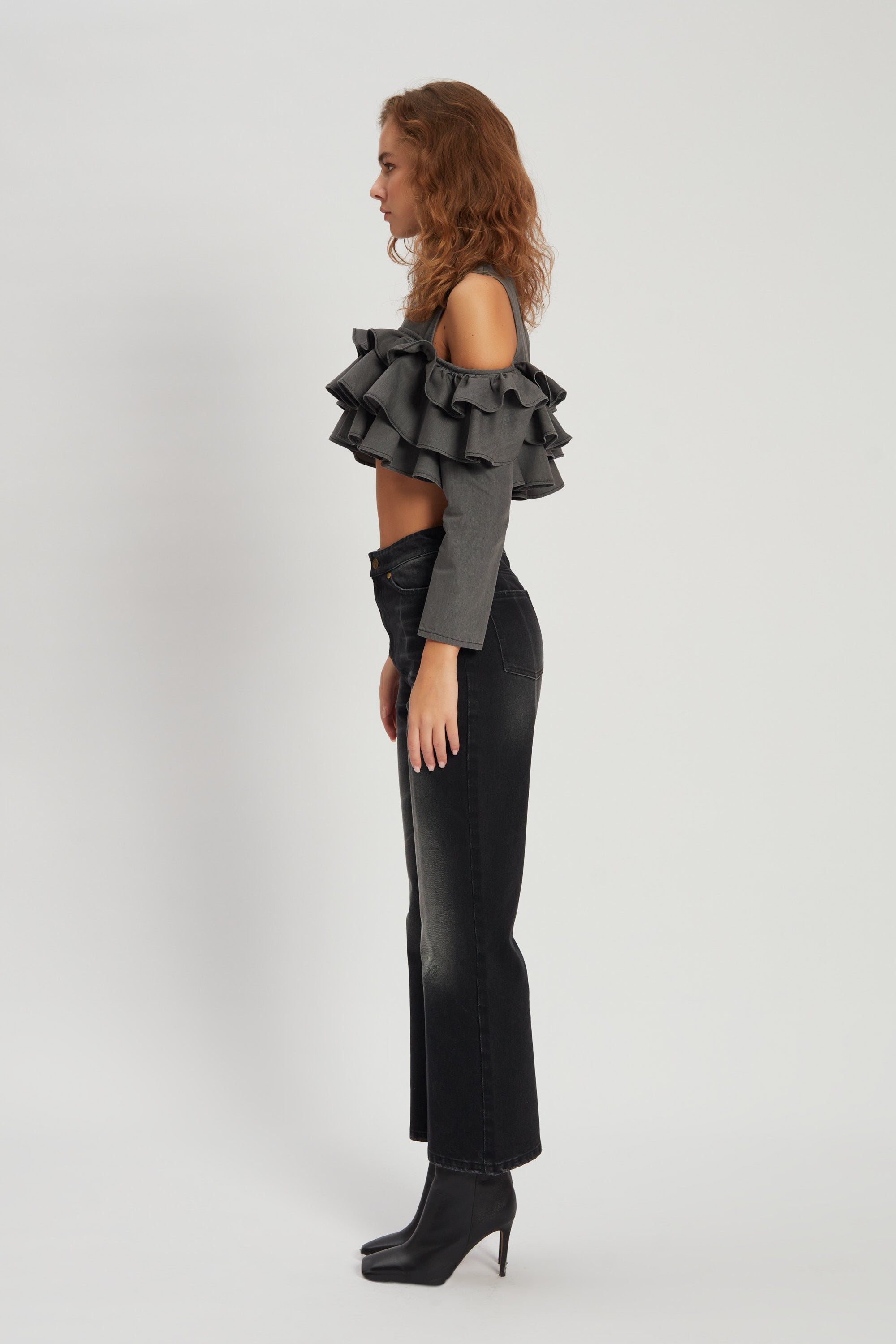 Isollella Grey Denim Shirts