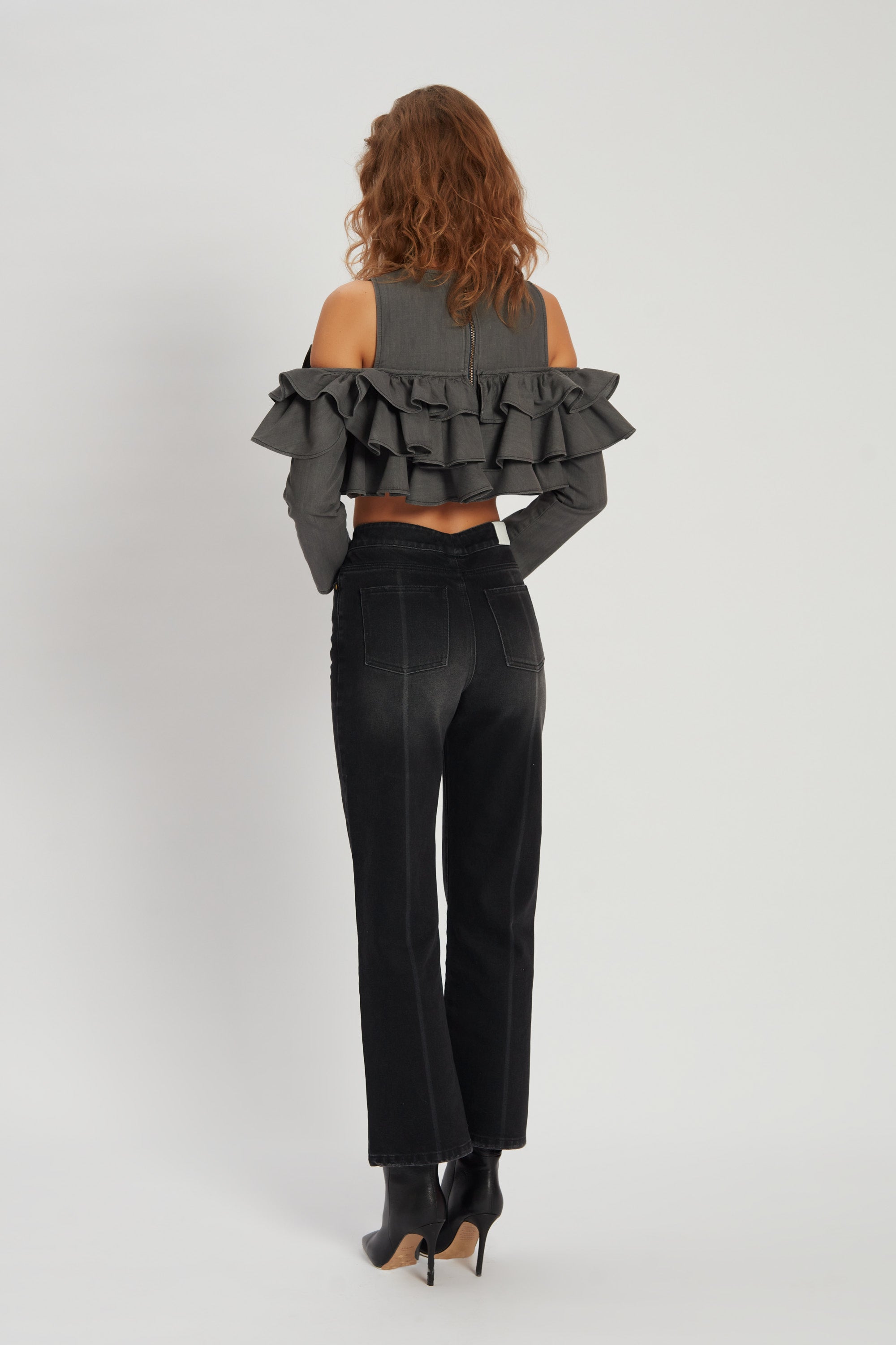 Isollella Grey Denim Shirts