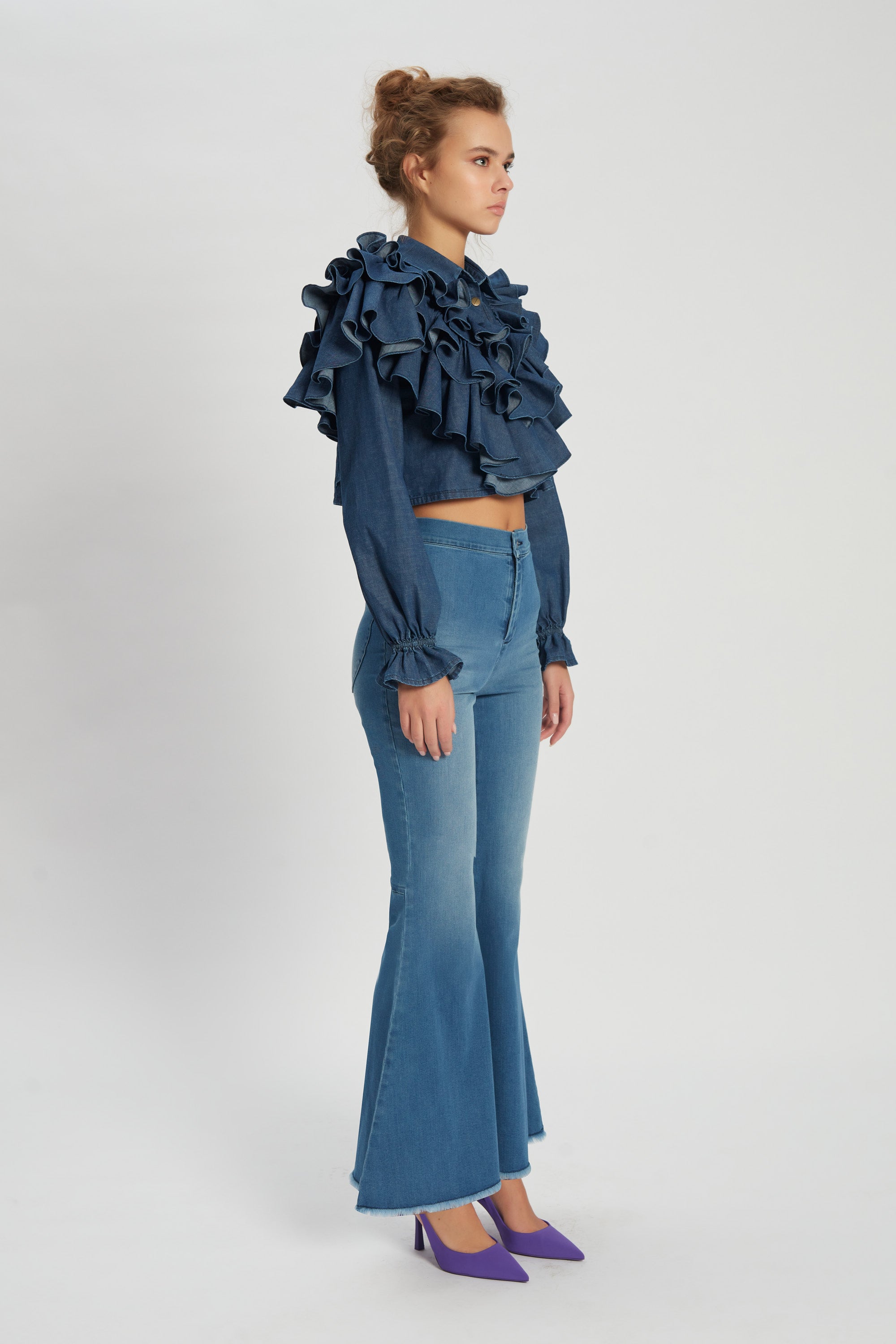 Isollella Blue Denim Shirts