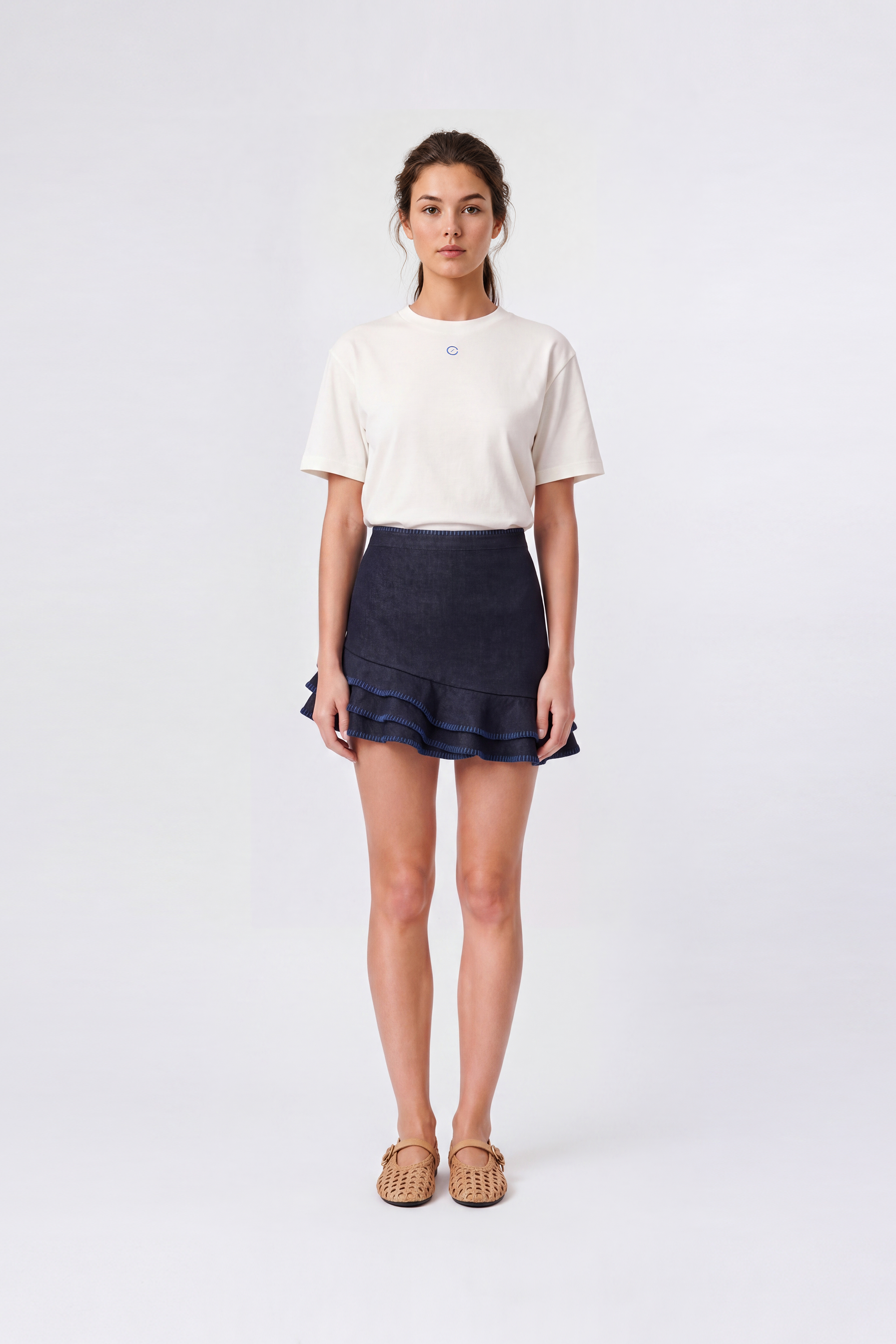 Azure Noir Mini Skirt