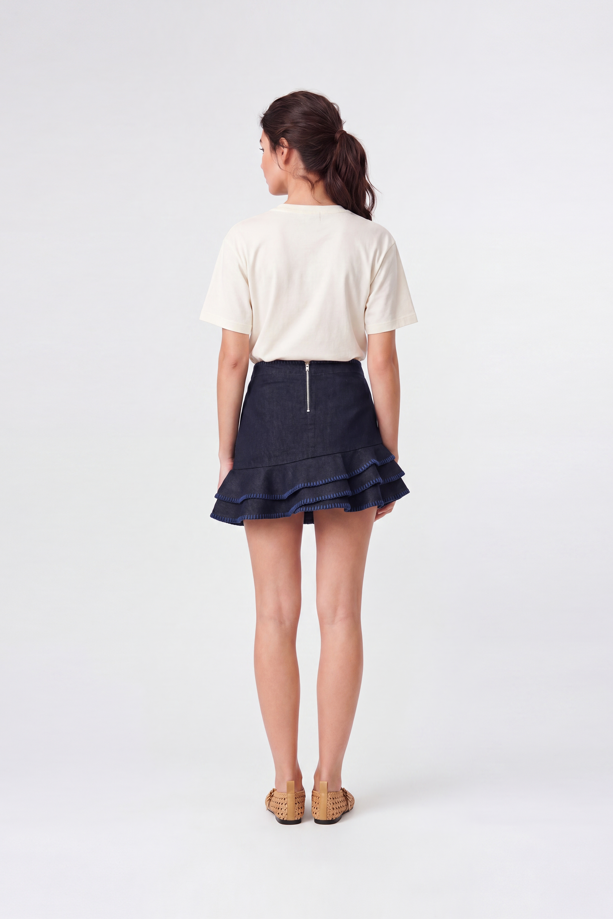 Azure Noir Mini Skirt